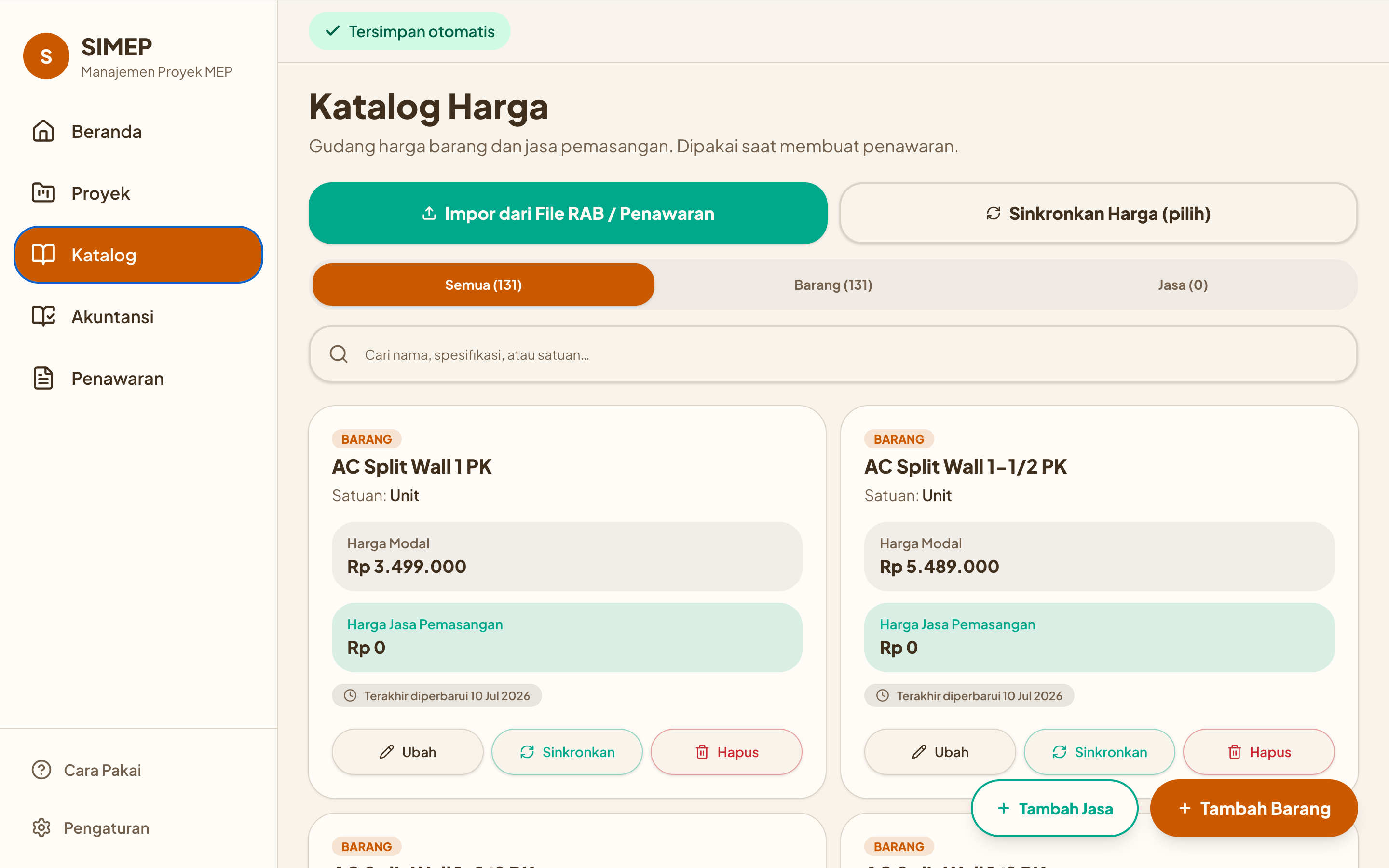 SIMEP — KATALOG