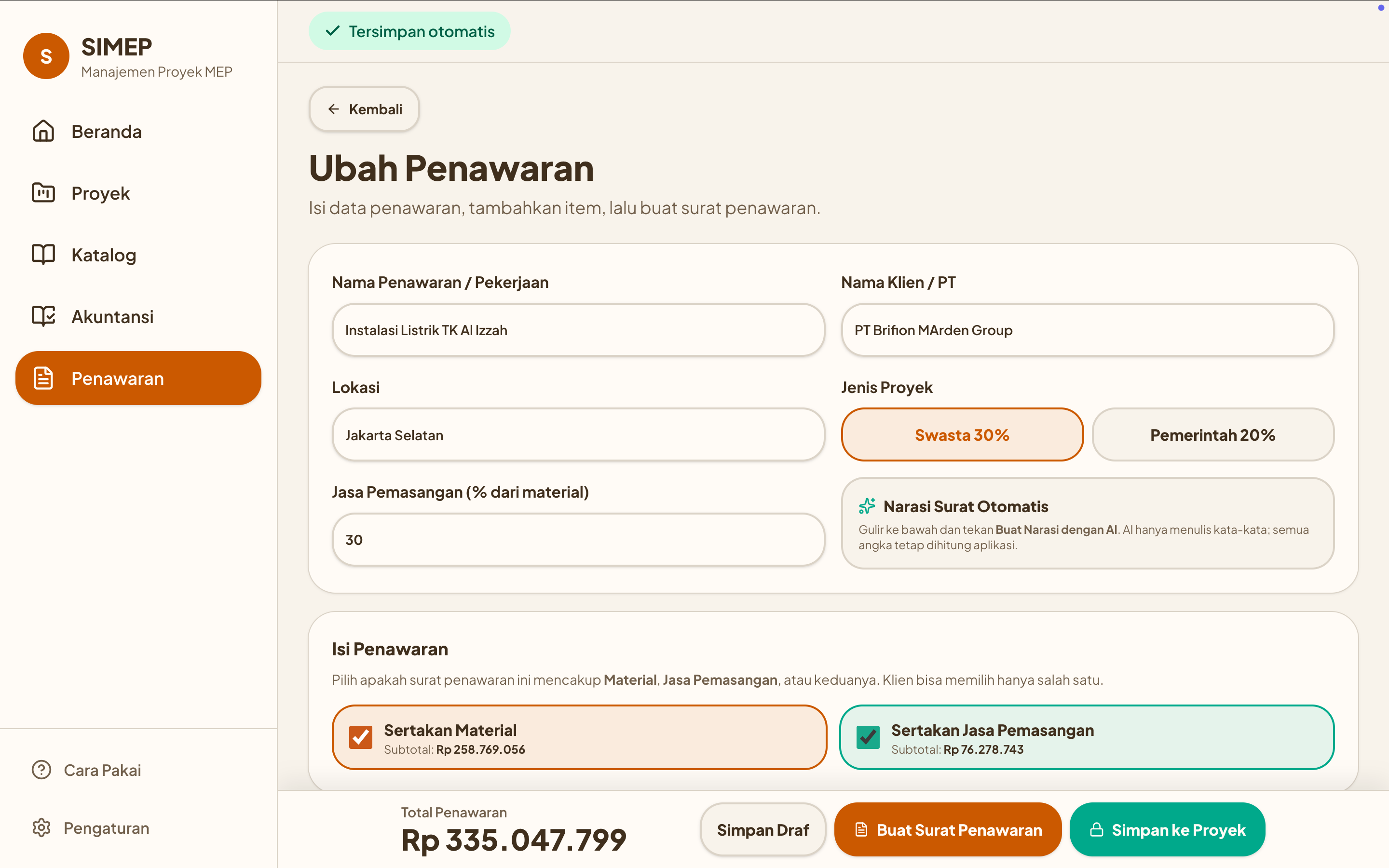 SIMEP — PENAWARAN
