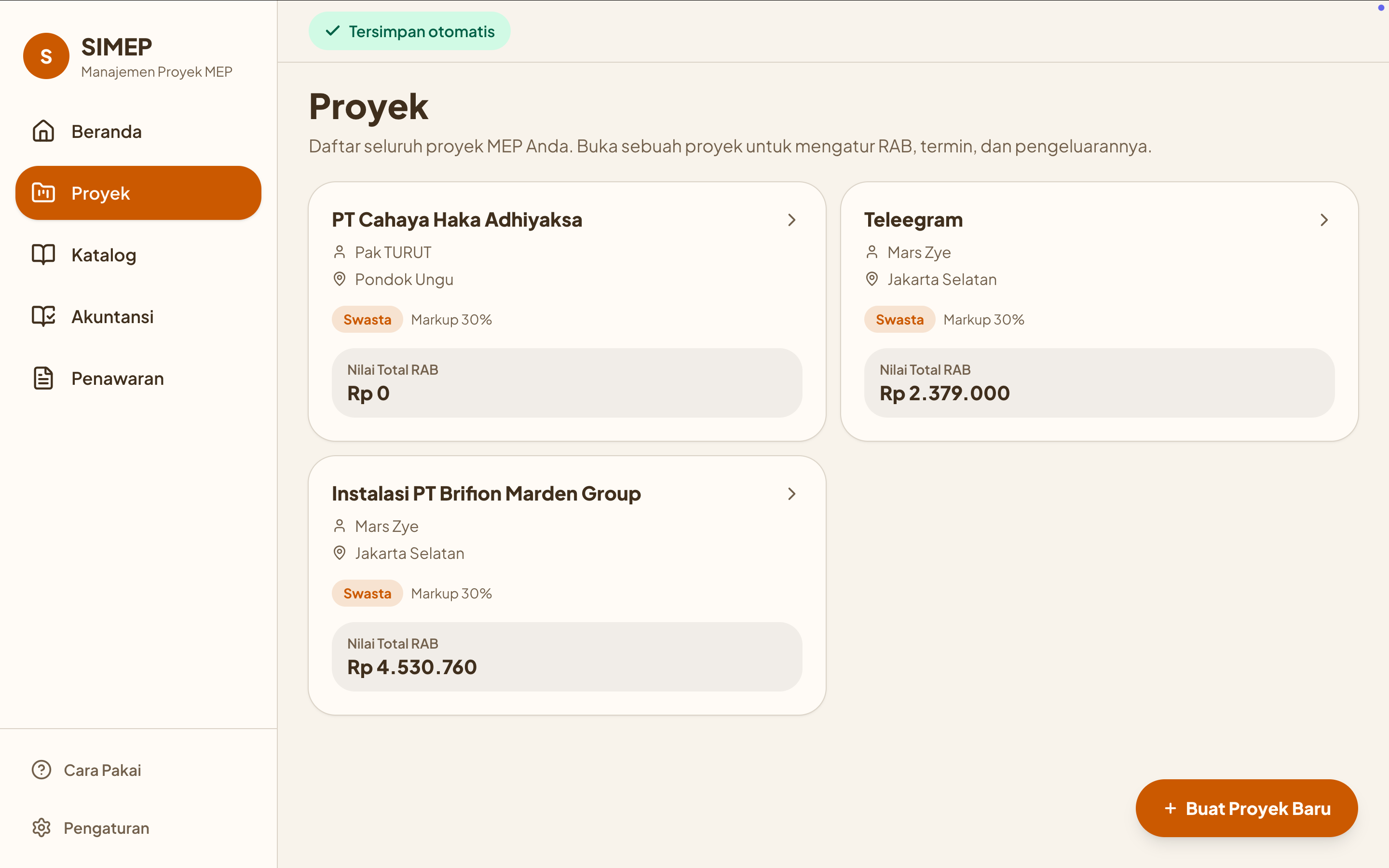 SIMEP — PROYEK